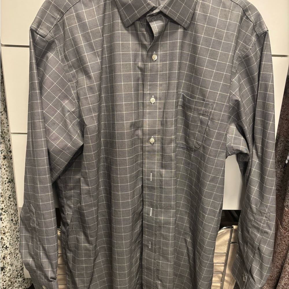 Gray Checkered Brooks Brothers Men's Shirt